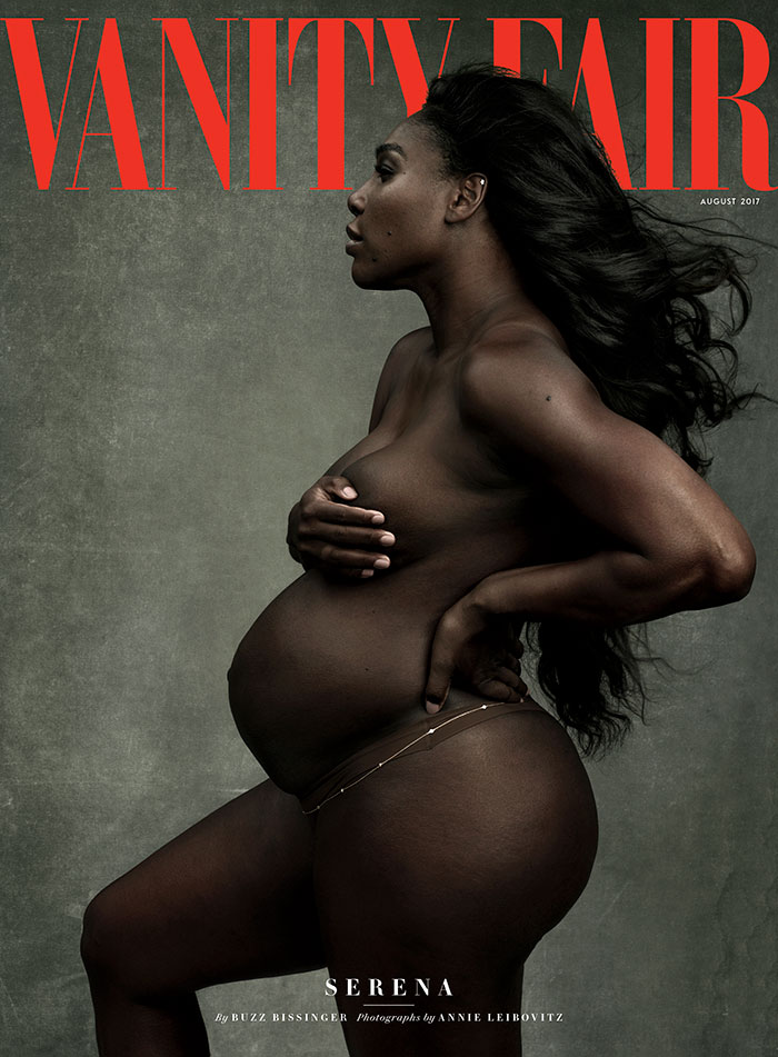 Serena Williams Poses Topless As Pregnant Goddess For Vanity Fair, And Some People Find It "Disgusting"