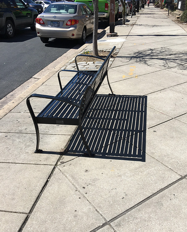 This Bench's Flattened Shadow