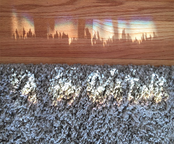 The Shadow Of This Shag Carpet Looks Like A City Skyline