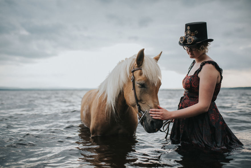 Steampunk With Maddie The Lake Loving Horse