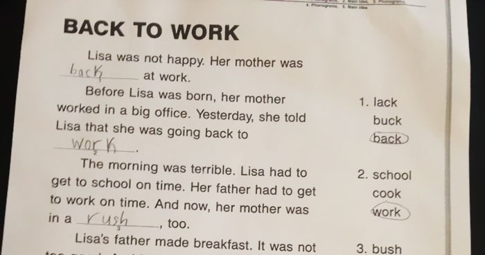 Mom Gets Shocked After Seeing Her 6-Year-Old Daughter’s Sexist Homework, Rewrites It And Goes Viral