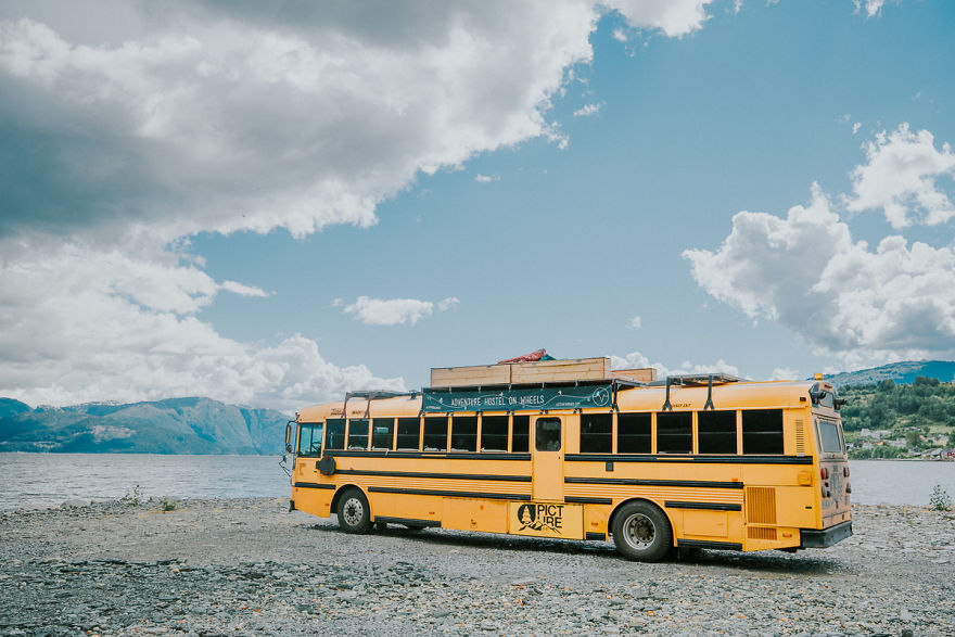 We Turned An American School Bus Into A Hostel On Wheels