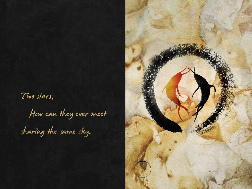Haiku Paintings; A Strong Imprint Through A Single Stroke.