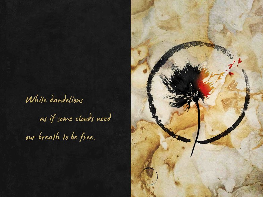 Haiku Paintings; A Strong Imprint Through A Single Stroke.