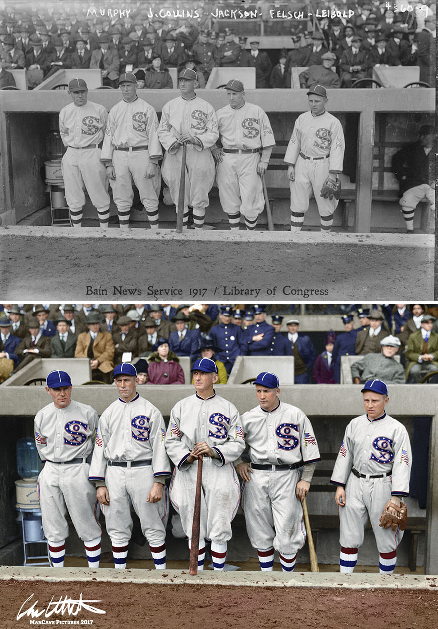 The Stars Of The Chicago White Sox In Their Championship Year Of 1917