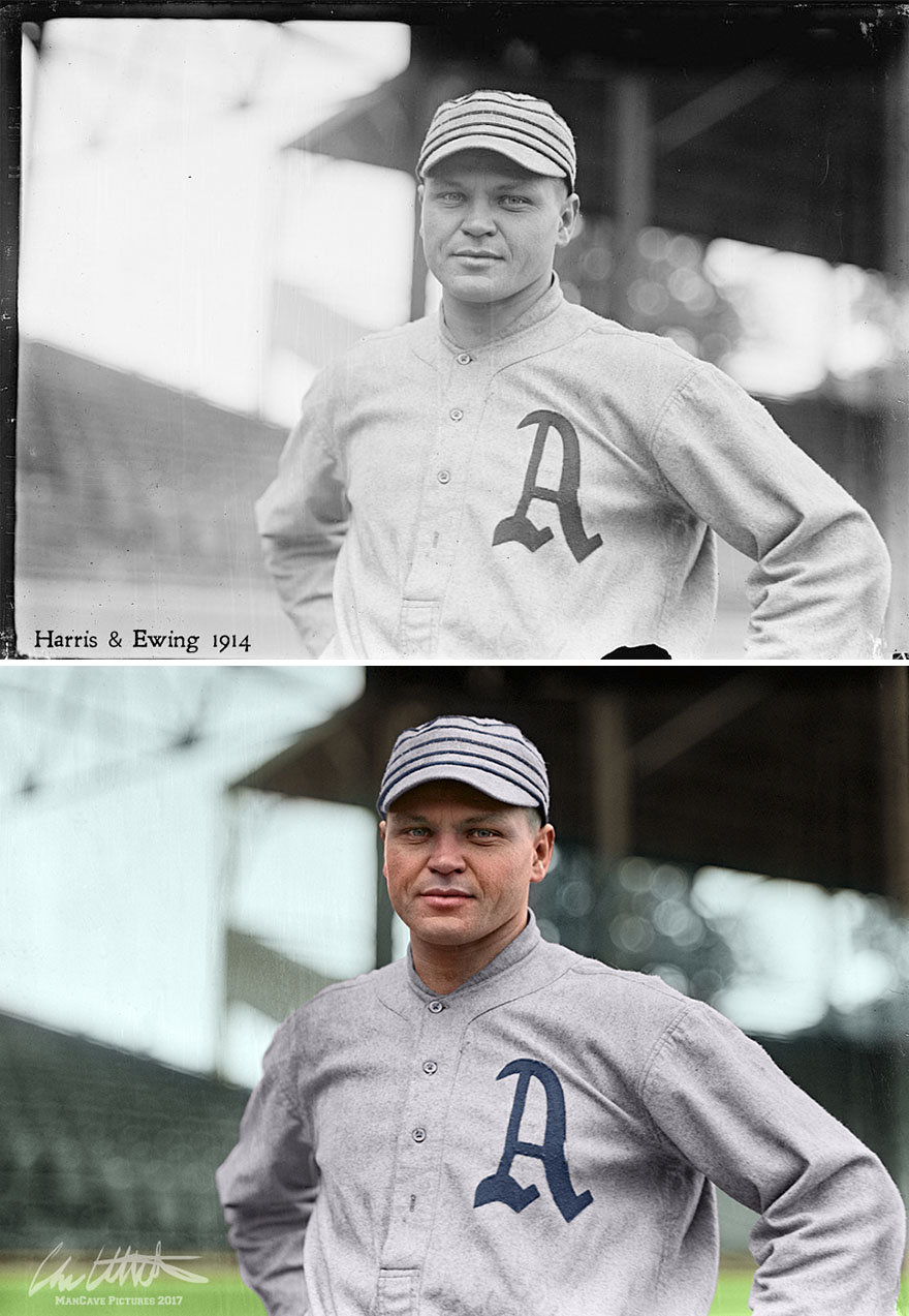 Amos Strunk. Philadelphia Athletics, 1914