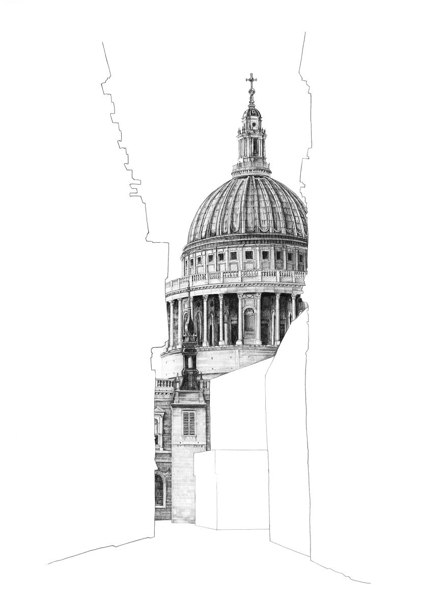 I Drew St Paul's Cathedral In London From Different Perspectives