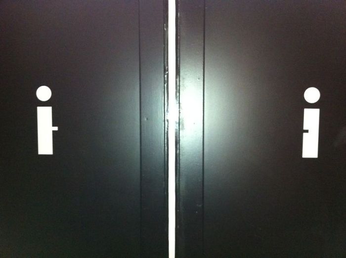 The Toilet Signs In A Restaurant In Barcelona. Simple Yet Effective