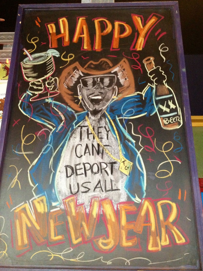 A Bit Late, But I Work At A Mexican Restaurant. One Of The Tortilla Ladies (Who Doesn't Speak Much English) Made This For The New Year