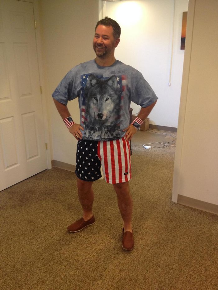 My British Boss Is Pretty Pleased With His 4th Of July Outfit