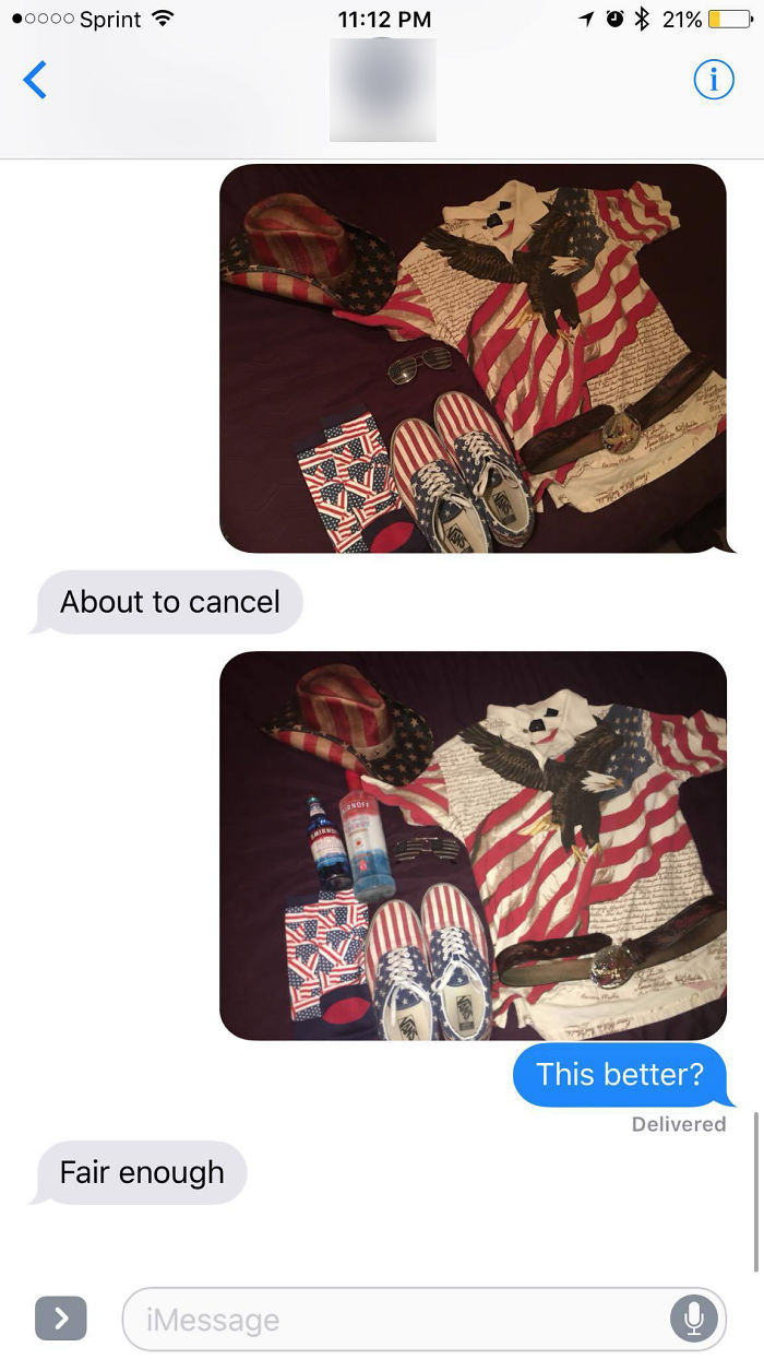 Taking My Girl Out For 4th Of July. Had To Warn Her What I Was Gonna Wear.