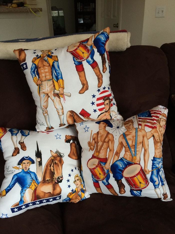 We're Spending The Fourth Of July With My Fiancé's Very Conservative Friends. I Made These Pillows As A Gift...