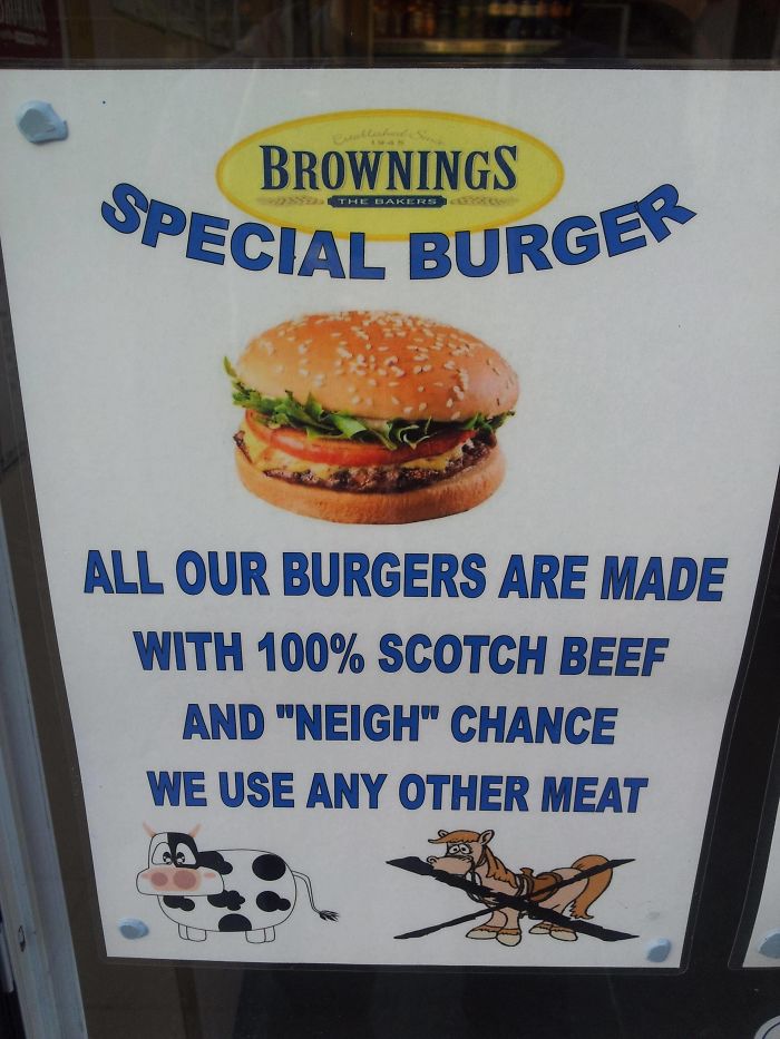 My Local Cafe Saw The Funny Side Of Last Week's Horse Meat Scandal