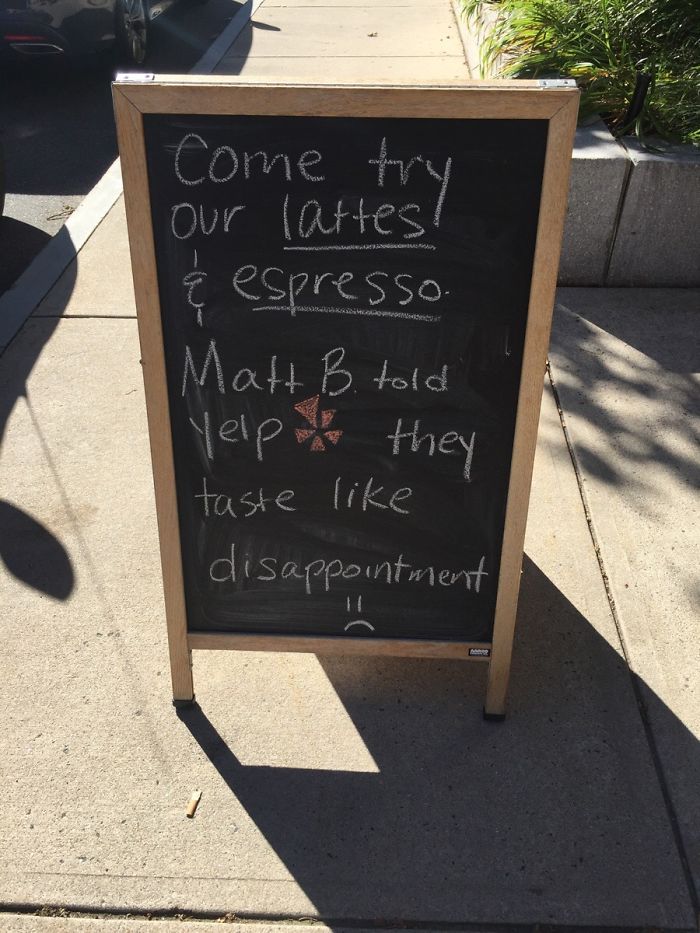 This Sign Outside Jitters Cafe