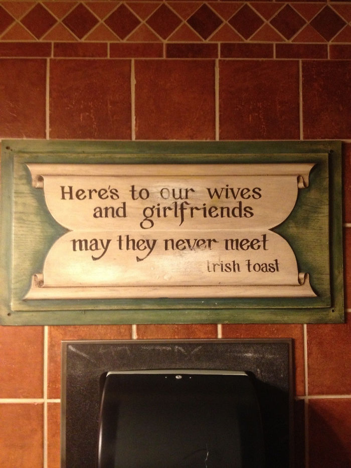 Found This Gem Inside The Bathroom Of An Irish Pub In Denver