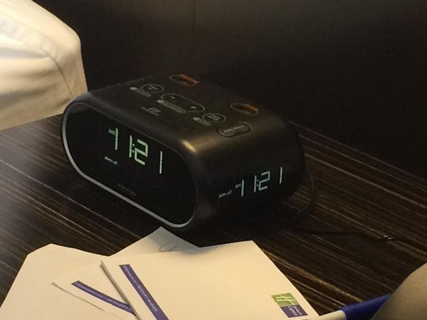 This Hotel Clock Has Displays On Three Sides