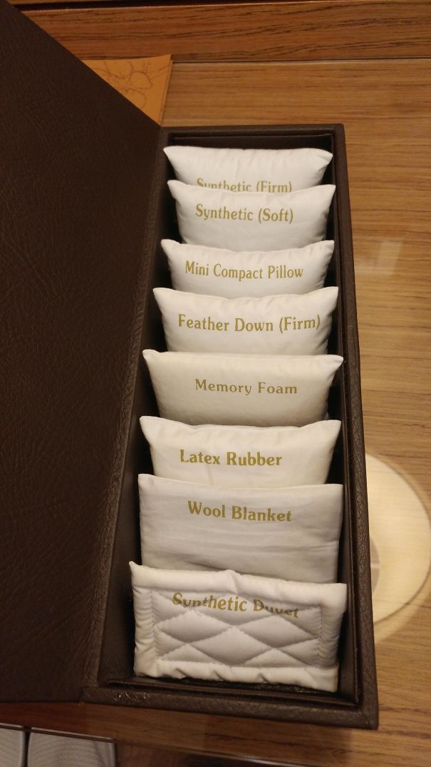 This Hotel Has A Pillow Menu... With Pillow Samples