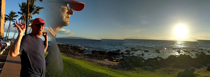 My Wife's Hawaiian Panorama Shot Of Her Dad Didn't Turn Out As Expected