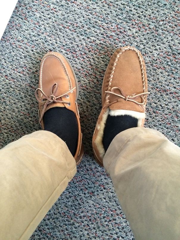 Testing My Office's Strict Dress Code. I'll Graduate To Two Feet Once I Feel I've... Slipped Under The Radar
