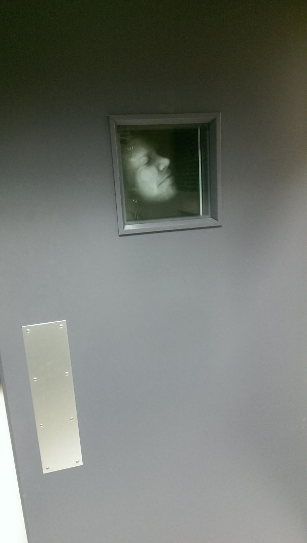 So I Photocopied A Picture Of My Face And Put It In My Office Door Window