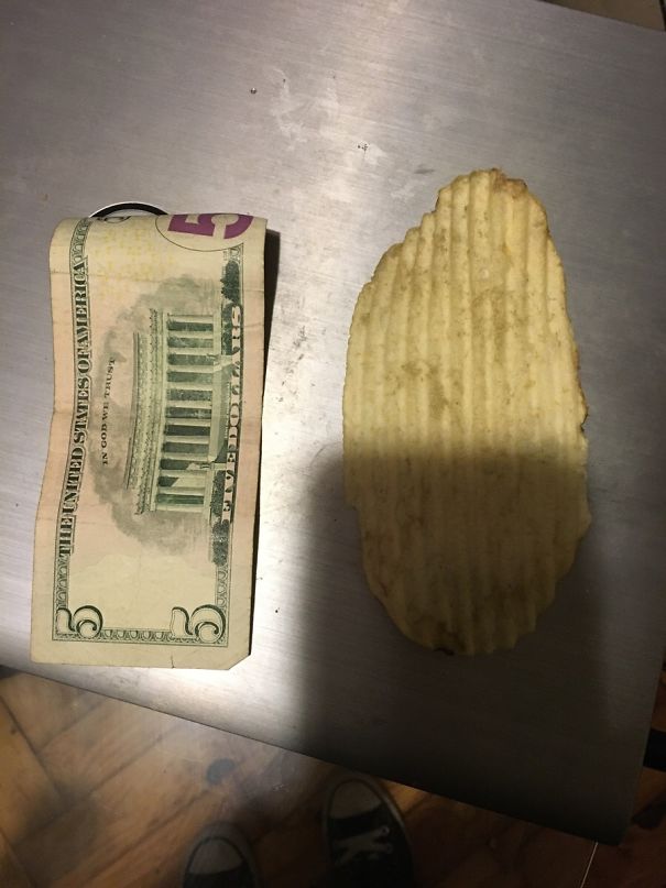 Found This Gigantic Potato Chip Today
