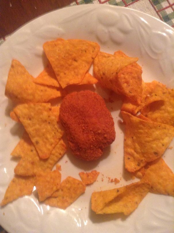 I Found A Huge Ball Of Nacho Cheese Dust In My Bag Of Doritos