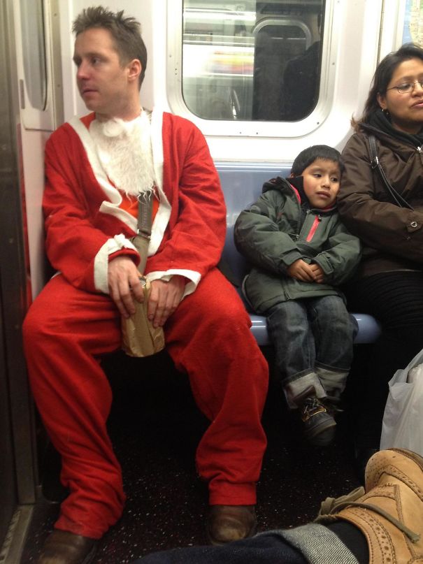 Drunk Santa: The Childhood Ruiner. Coming To A Subway Near You