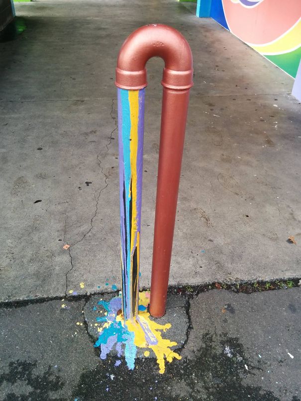 Creative Painting On Barrier Bars