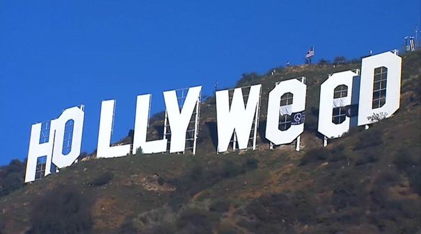 Prankster Alters Iconic Hollywood Sign To Read ‘Hollyweed’ As New Marijuana Law Begins In California