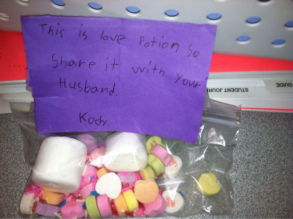 My Sister-In-Law Teaches The 4th Grade. This Is What One Of Her Students Gave Her For Valentine's Day