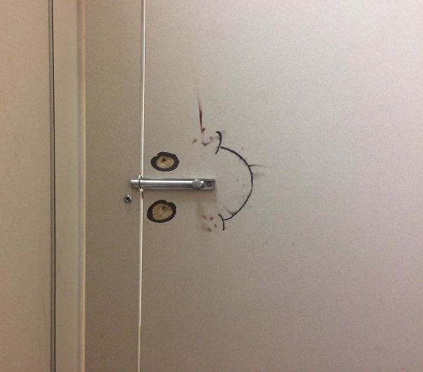This Bathroom Stall Latch. If You Must Vandalize, Vandalize Mildly