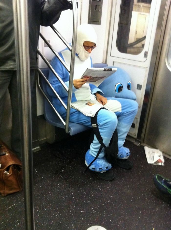 I Saw This Dolphin Reading The Paper On The Subway