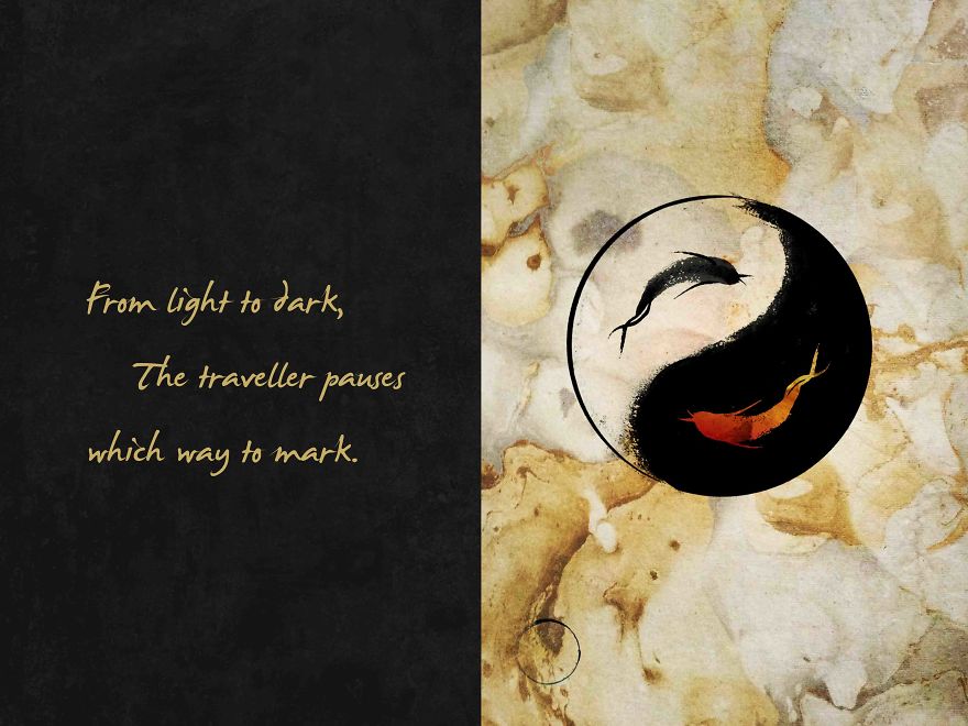 Haiku Paintings; A Strong Imprint Through A Single Stroke.