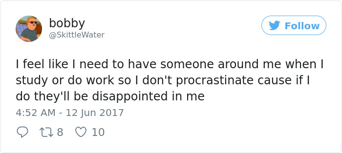 Procrastination Tweet