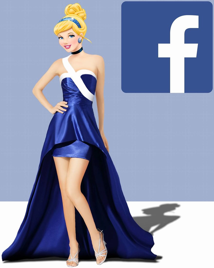 Artist Illustrates Social Networks With Disney Princesses