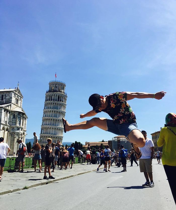  Trying To Knock Down The Leaning Tower Of Pisa