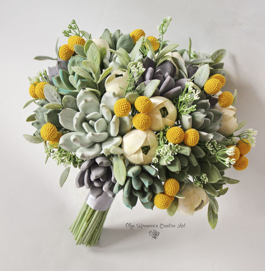 I Make Clay Bouquets That Brides Can Keep Forever