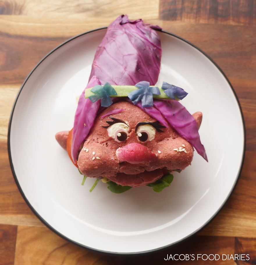 Poppy From Trolls - Beetroot Spelt Burger