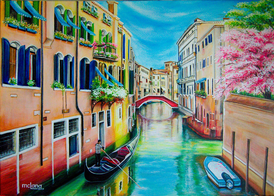 Venice Acrylic Painting Timelapse
