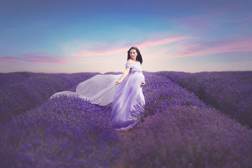 Photo Shoot In Lavender Field