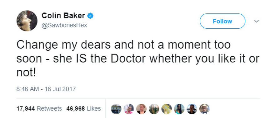 Fans React To Female Doctor! "Change My Dears And Not A Moment Too Soon...."