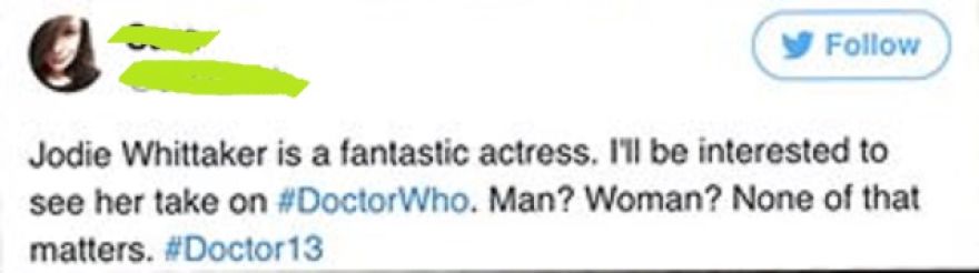 Fans React To Female Doctor! "Change My Dears And Not A Moment Too Soon...."