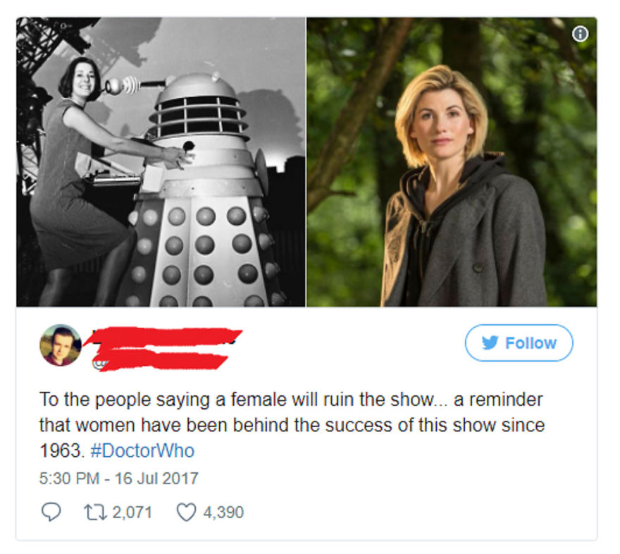 Fans React To Female Doctor! "Change My Dears And Not A Moment Too Soon...."