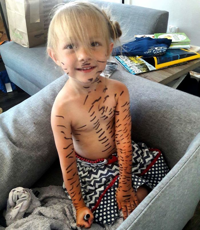"i'm A Tiger!" In Sharpie....