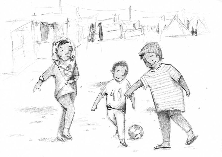 European Children&rsquo;s Book Illustrators Show How Refugee Children Find Hope Through Everyday Objects.