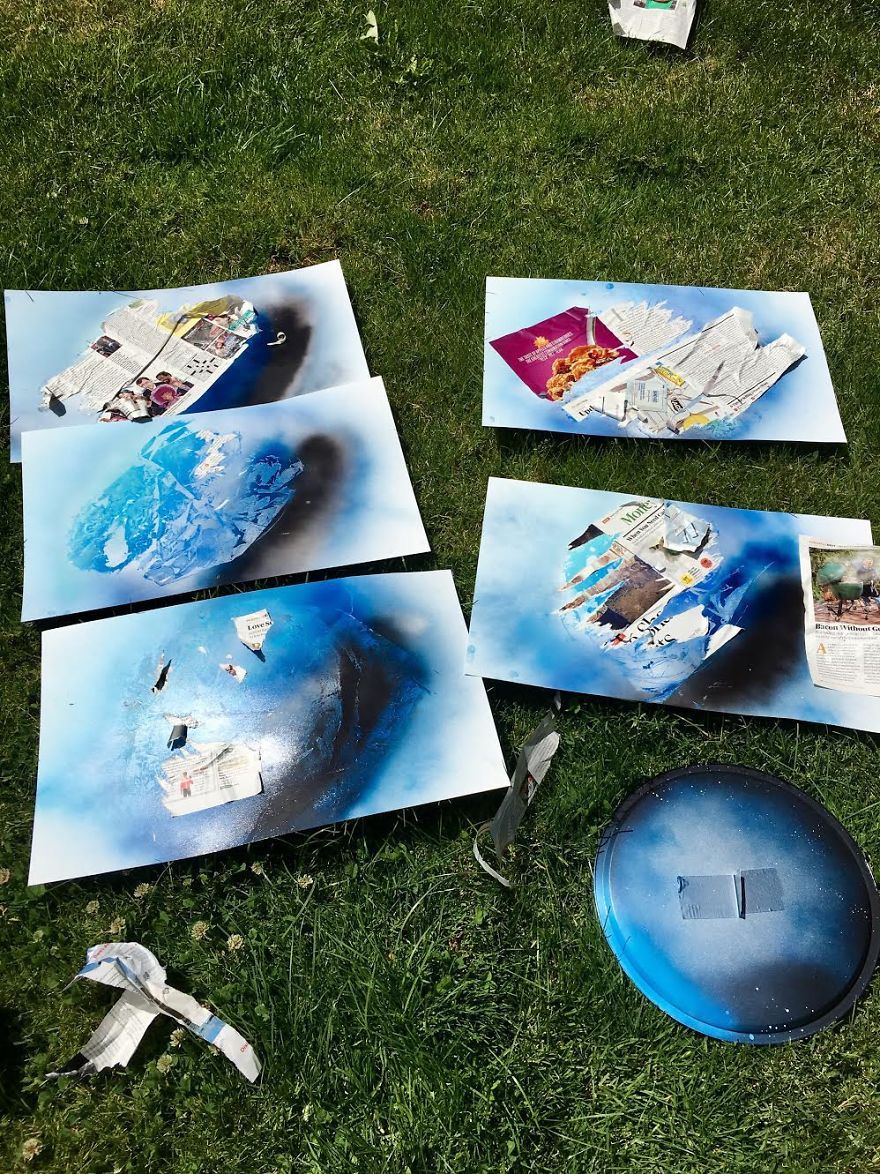 I Painted Beautiful Planets With Common Spray Paint, And I've Never Painted Before