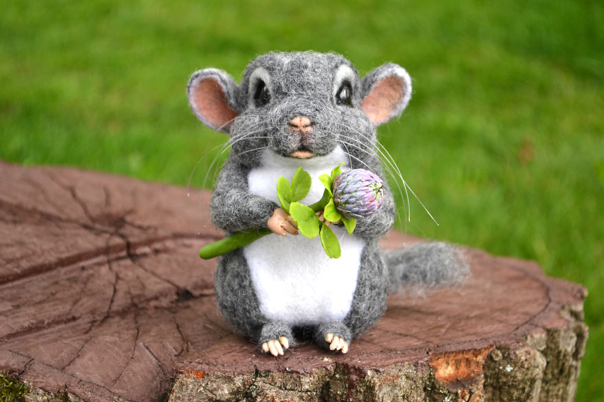I Made A Very Sweet Needle Felted Chinchilla In Two Weeks!
