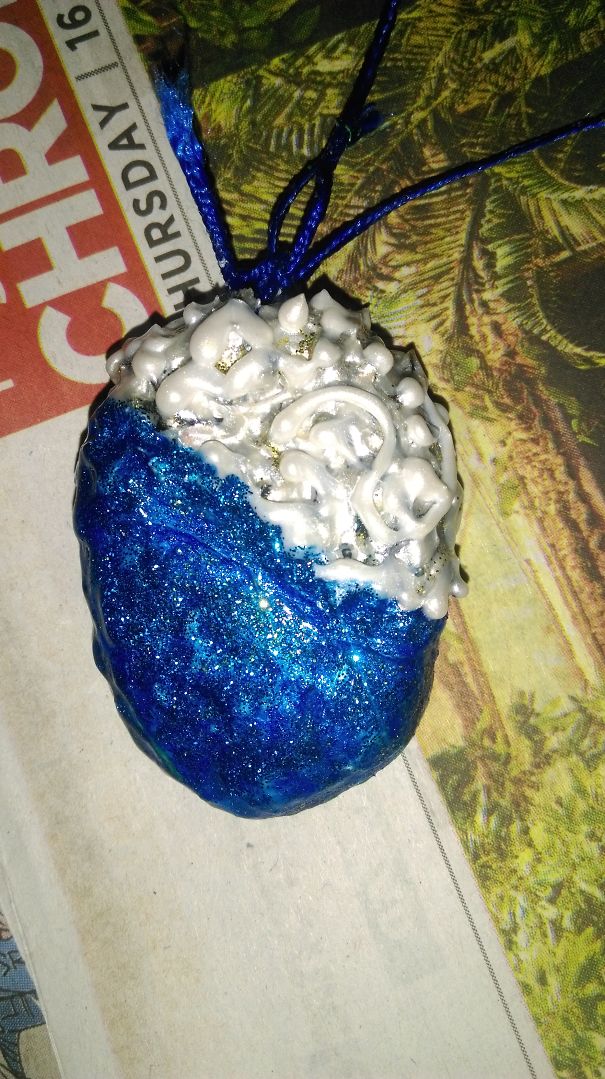 I Made Moana's Heart Of Tefiti And Blue And White Seahsell Necklace! Ha! :d