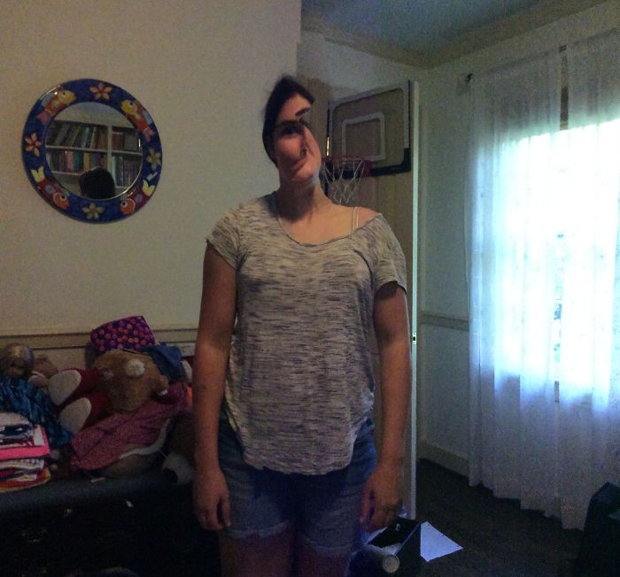 My Little Bro Tried To Take A Panorama Of Me In My Room...