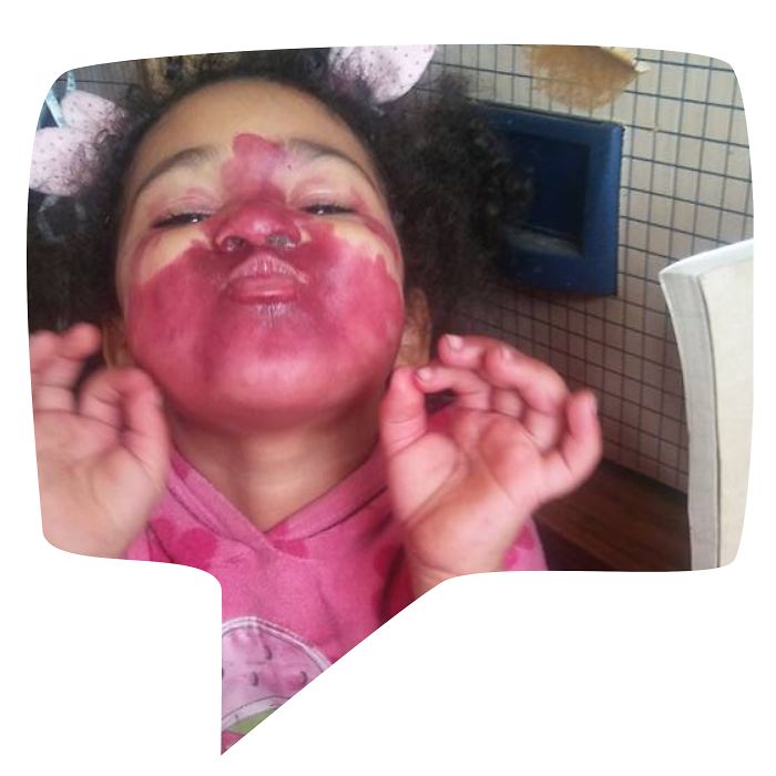 Had To Explain To Daycare It Wasn't A Rash... She Was Stained By The Lipstick